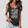 I Am A Lucky Son Raised By A Freaking Awesome Mom June Women Flowy Tank