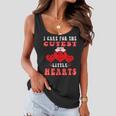 I Care For The Cutest Little Hearts Groovy Nurse Valentines V3 Women Flowy Tank