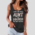 I Have Two Titles Aunt And Dog Mom Flower Funny Dog Lover Women Flowy Tank