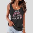 June 1970 50 Years Of Being Awesome Girl 50Th Birthday Women Flowy Tank