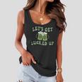 Lets Get Lucked Up Lucky Clovers St Patricks Day Beer Drink Women Flowy Tank