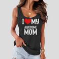 Mothers Day Red Heart With Love I Love My Mom Awesome Mommy Women Flowy Tank