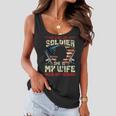 My Wife Is A Soldier Proud Army Husband Military Gifts Women Flowy Tank