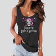 Pink Pirate Little Sister Skull And Crossbones Flag Women Flowy Tank