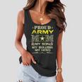 Proud Army MomFor Military Mom My Soldier My Hero Women Flowy Tank