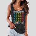 Retro My Students Survived 100 Days Of Me Funny Teacher Women Flowy Tank