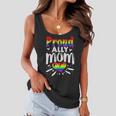 Retro Proud Ally Mom Rainbow Heart Lgbt Gay Lesbian Pride Women Flowy Tank