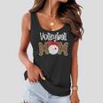 Volleyball Mom Leopard Messy Bun Game Day Funny Mothers Day Women Flowy Tank