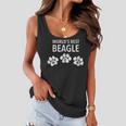Worlds Best Beagle MomWith Paw Design Effect Women Flowy Tank