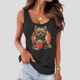 Yorkie Dog Anime Eating Ramen Bowl Cute Women Flowy Tank