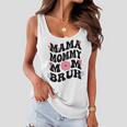 Mama Mommy Mom Bruh Mothers Day Groovy Vintage Funny Mother Women Flowy Tank
