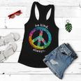 Be Kind Always Tie Dye Peace Sign Hippie StyleWomen Flowy Tank