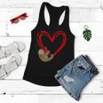 Cute Lazy Sloth Holding Heart Love Slothie Valentines Day Women Flowy Tank