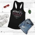 Cute Mommy Pregnancy Announcement My First Mothers Day Women Flowy Tank