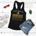 Drink Beer Hang With My English Bulldog Dad Mom Beer Day Women Flowy Tank