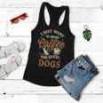 Drink Coffee & Rescue Dogs Adoption Rescue Mom Dad Women Flowy Tank