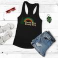 Earth Day Everyday Rainbow Pine Tree Shirt Women Flowy Tank