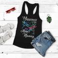 Happiness Is Being A Mom And Nanny Mothers Day Gift Women Flowy Tank
