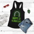 Happy St Patricks Day Rainbow Lucky Leopard Shamrock Irish V3 Women Flowy Tank