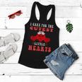 I Care For The Cutest Little Hearts Groovy Nurse Valentines V3 Women Flowy Tank