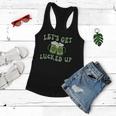 Lets Get Lucked Up Lucky Clovers St Patricks Day Beer Drink Women Flowy Tank