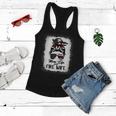 Mom Life And Fire Wife Firefighter Patriotic American Flag Gift For Womens Women Flowy Tank