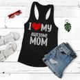 Mothers Day Red Heart With Love I Love My Mom Awesome Mommy Women Flowy Tank