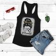 Mothers Day Volleyball And Soccer Mom Life Messy Bun Leopard Women Flowy Tank