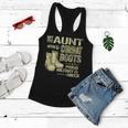 My Aunt Wears Combat Boots Dog Tag Proud Military Niece Gift Women Flowy Tank