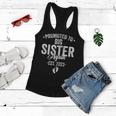 Promoted To Big Sister Again 2023 Baby Announcement Siblings Women Flowy Tank