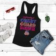 Proud Us Coast Guard Daughter Us Flag Dog Tag Military Child Women Flowy Tank