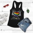 Rainbow Skeleton Heart Love Is Love Lgbt Gay Lesbian Pride Women Flowy Tank