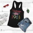 Vintage 1963 Floral Funny 60Th Birthday Awesome Since 1963 Women Flowy Tank