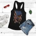 Vintage American Flag Horse Dad Mom Horse Lover 4Th Of July Women Flowy Tank