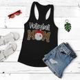 Volleyball Mom Leopard Messy Bun Game Day Funny Mothers Day Women Flowy Tank