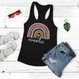 Womens Cute Auntie Rainbow For Women Grandma Christmas Mothers Day Women Flowy Tank