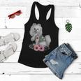 Womens Pomeranian I Love Mom Tattoo Dog Funny Mothers Day Women Flowy Tank
