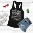 Yes Im A Stubborn Grandson But Not Yours Awesome Grandma Women Flowy Tank