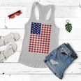 American Morning Patriotic American Flag Coffee Cup Pattern Women Flowy Tank