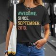 10 Years Old 10Th Bday Boy Awesome Since September 2013 T-Shirt Gifts for Her