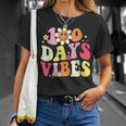 100 Days Of School Vibes 100Th Day Of School Retro Groovy V3 T-Shirt Gifts for Her