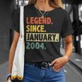 19 Geburtstag Legende Seit Januar 2004 19 Jahre Alt T-Shirt Geschenke für Sie