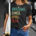19 Years Old Awesome Since April 2004 19Th Birthday Unisex T-Shirt Gifts for Her