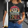 1982 Jahrgang Geburtstag Retro Vintage Herren Damen Geschenk T-Shirt Geschenke für Sie