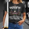 Proud Wife Of A United States Veteran Military Vets Spouse  Men Women T-shirt Graphic Print Casual Unisex Tee