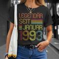 30 Geburtstag Vintage 30 Jahre Legendär Seit Januar 1993 T-Shirt Geschenke für Sie