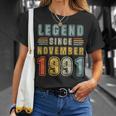 31 Jahre Alte Legende Seit 31 November 1991 T-Shirt Geschenke für Sie