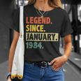 39 Geburtstag Legende Seit Januar 1984 39 Jahre Alt T-Shirt Geschenke für Sie