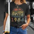 39 Year Old Awesome Since April 1984 39Th Birthday Unisex T-Shirt Gifts for Her