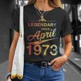 50 Geburtstag 50 Jahre Alt Legendär Seit April 1973 T-Shirt Geschenke für Sie